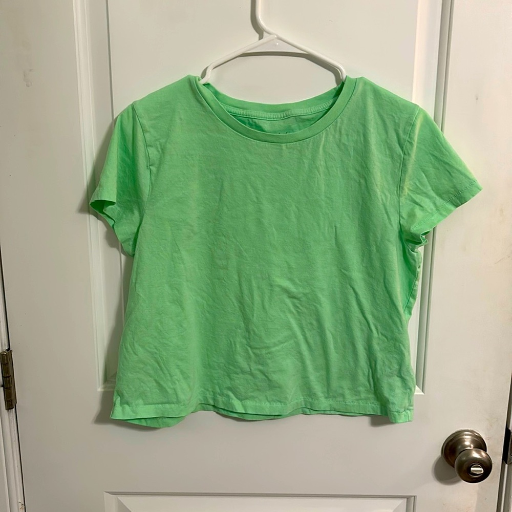 Lucky Charms shamrock green cropped tee ☘️